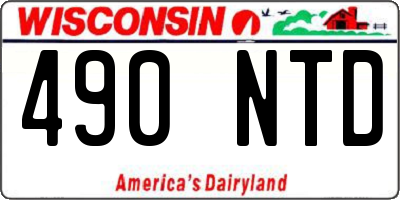 WI license plate 490NTD