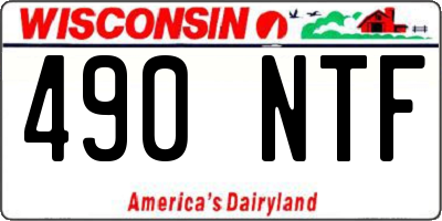 WI license plate 490NTF