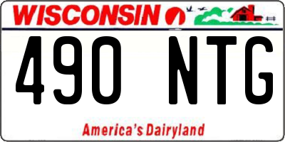 WI license plate 490NTG
