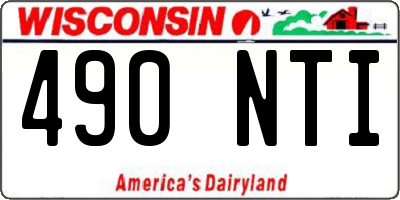 WI license plate 490NTI