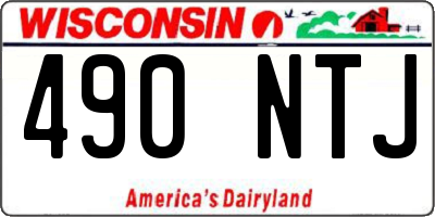 WI license plate 490NTJ