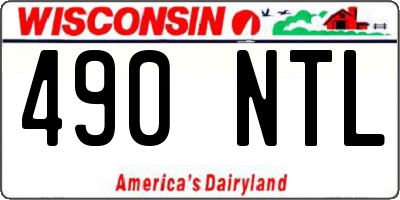WI license plate 490NTL