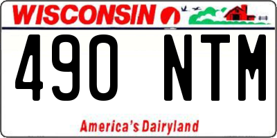 WI license plate 490NTM
