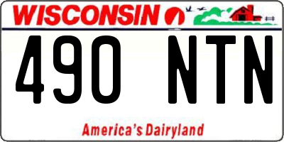WI license plate 490NTN