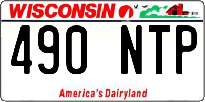 WI license plate 490NTP