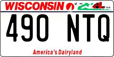 WI license plate 490NTQ