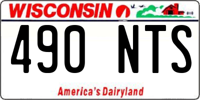 WI license plate 490NTS