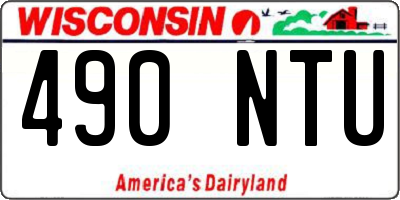 WI license plate 490NTU