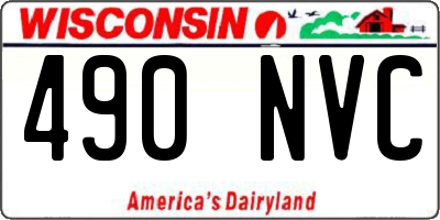 WI license plate 490NVC
