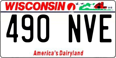 WI license plate 490NVE