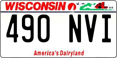 WI license plate 490NVI