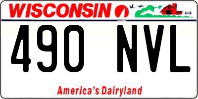 WI license plate 490NVL