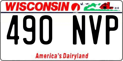 WI license plate 490NVP
