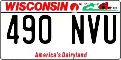 WI license plate 490NVU