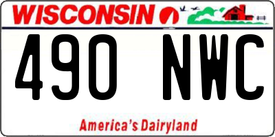 WI license plate 490NWC