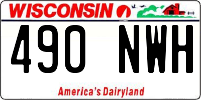 WI license plate 490NWH