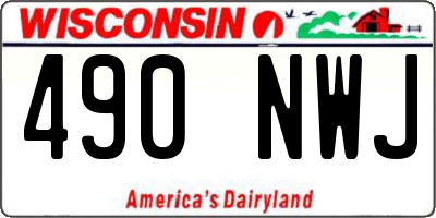WI license plate 490NWJ