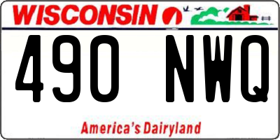 WI license plate 490NWQ