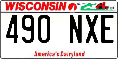 WI license plate 490NXE