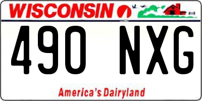 WI license plate 490NXG