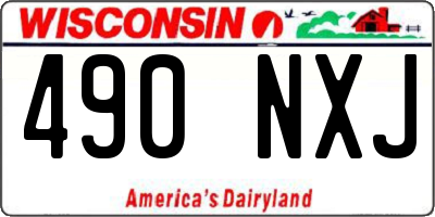 WI license plate 490NXJ