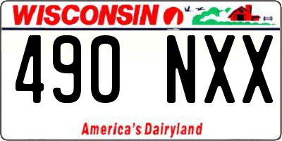 WI license plate 490NXX