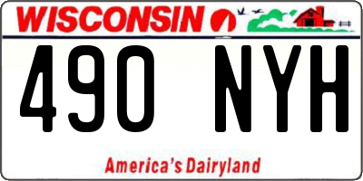 WI license plate 490NYH