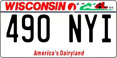 WI license plate 490NYI