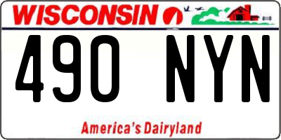 WI license plate 490NYN