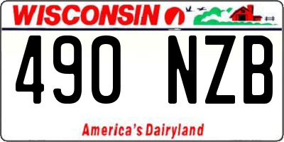 WI license plate 490NZB