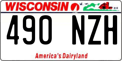 WI license plate 490NZH