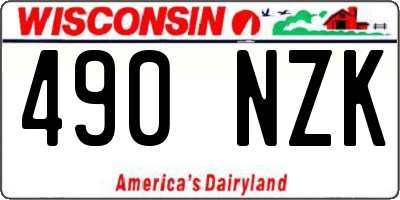 WI license plate 490NZK