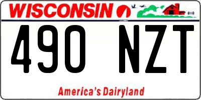 WI license plate 490NZT