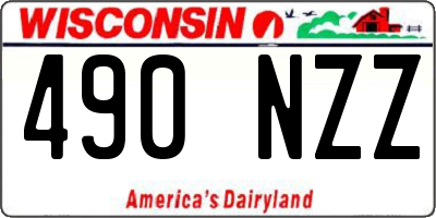 WI license plate 490NZZ