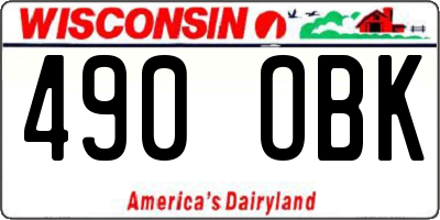 WI license plate 490OBK
