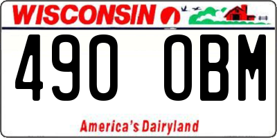 WI license plate 490OBM