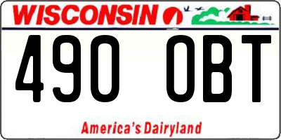 WI license plate 490OBT
