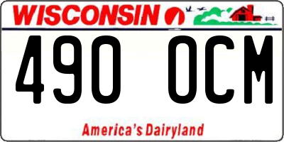 WI license plate 490OCM