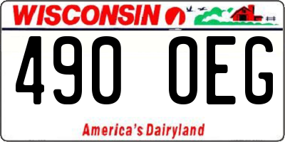 WI license plate 490OEG