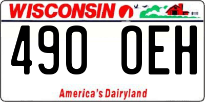WI license plate 490OEH