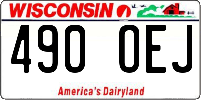 WI license plate 490OEJ