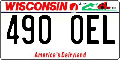 WI license plate 490OEL
