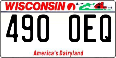 WI license plate 490OEQ