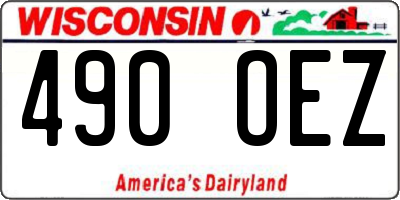 WI license plate 490OEZ