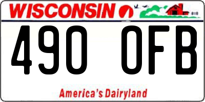 WI license plate 490OFB