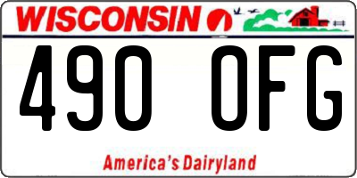 WI license plate 490OFG