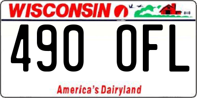 WI license plate 490OFL