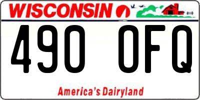 WI license plate 490OFQ