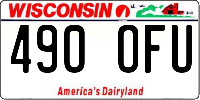 WI license plate 490OFU