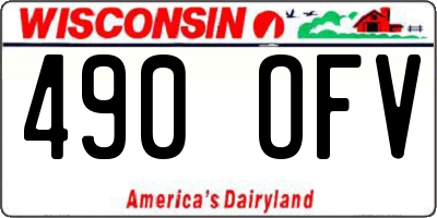 WI license plate 490OFV